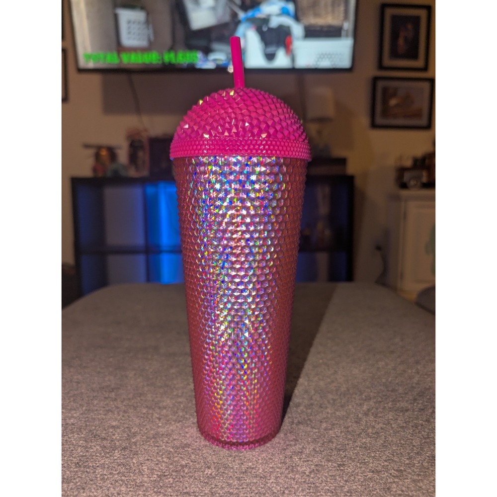 Starbucks pink studded 2024 24oz Tumbler - Picture 6 of 10